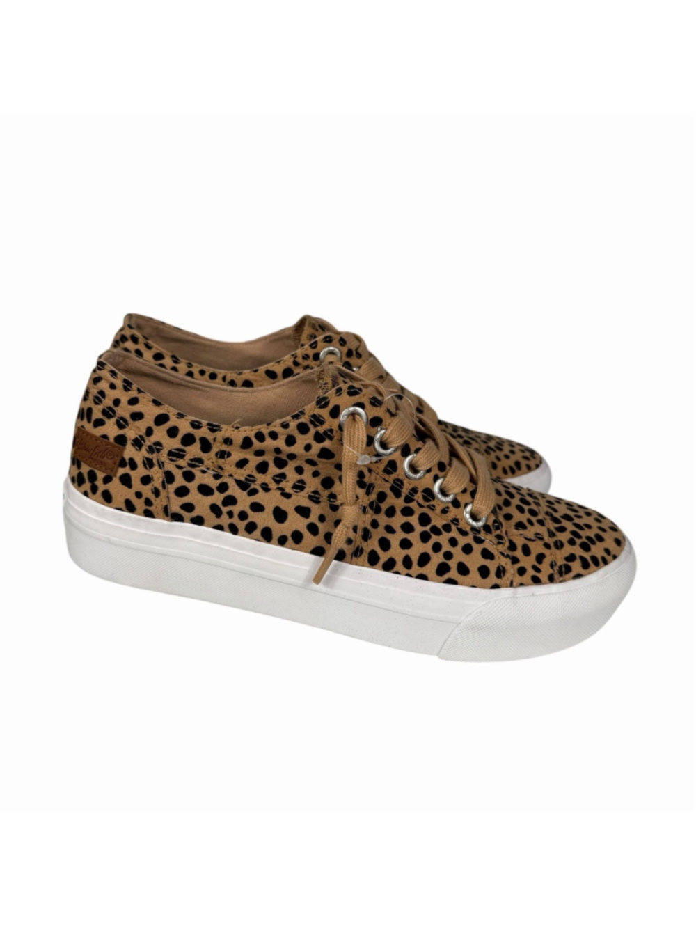 Blowfish Lexine Leopard Print Brown and Black Platform Sneakers Women’s Size 8.5